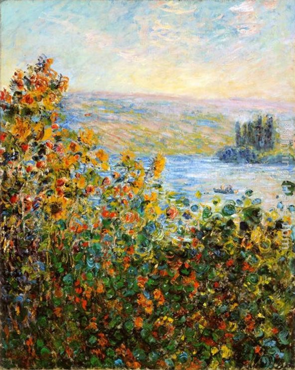 Claude Monet Flower Beds At Vetheuil